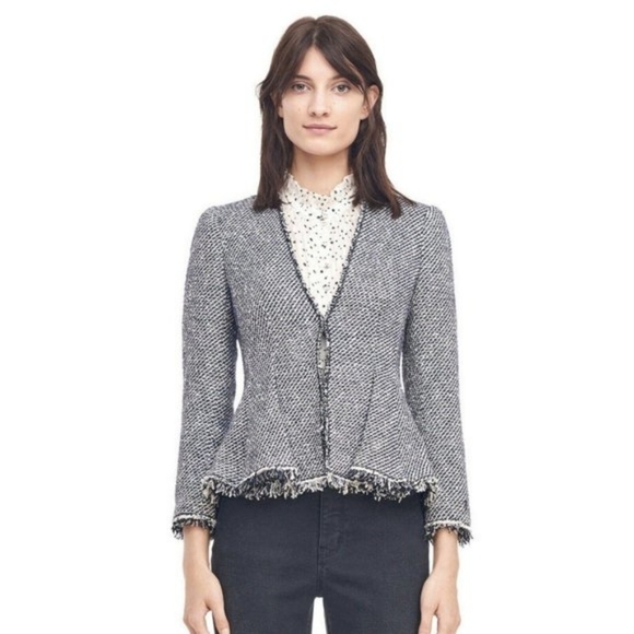 Blazer By Rebecca Taylor In Floral Print, Size: 0
